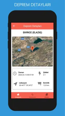Deprem Türkiye android App screenshot 2